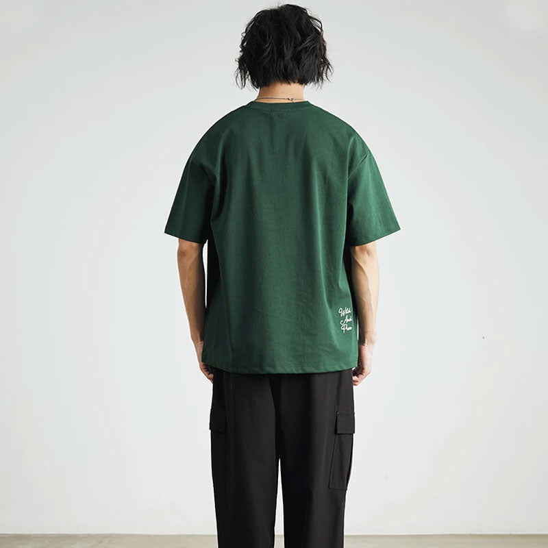 Besticktes, locker sitzendes Sommer-T-Shirt