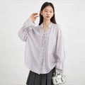 Lockere Bluse mit Stehkragen