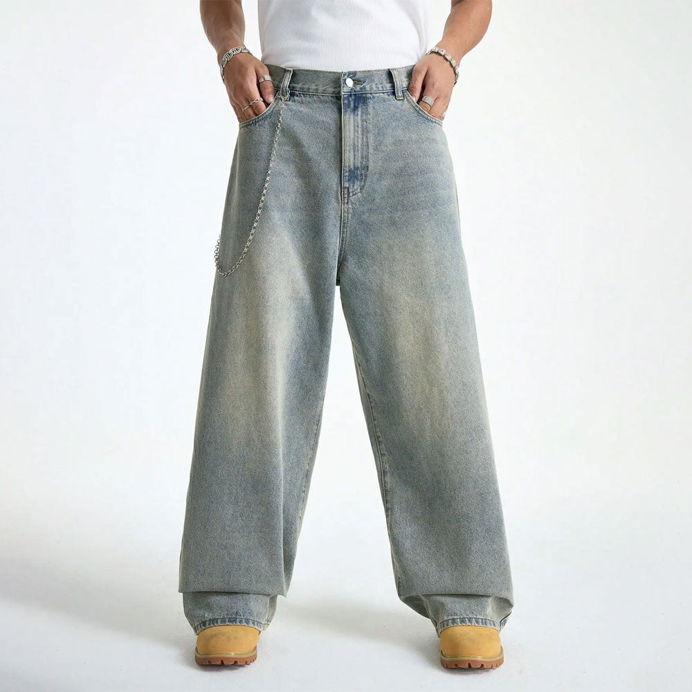 Retro-Jeans mit weiter Passform