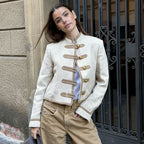 Kurze Vintage Jacke mit Taschen