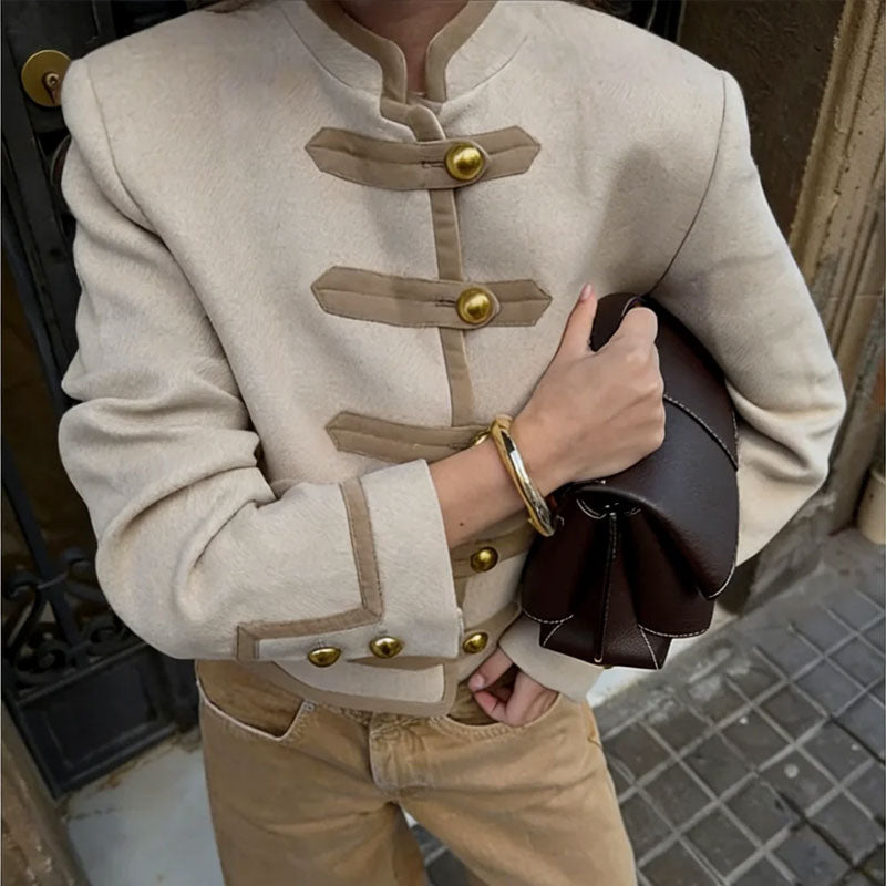 Kurze Vintage Jacke mit Taschen