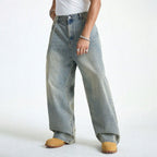 Retro-Jeans mit weiter Passform