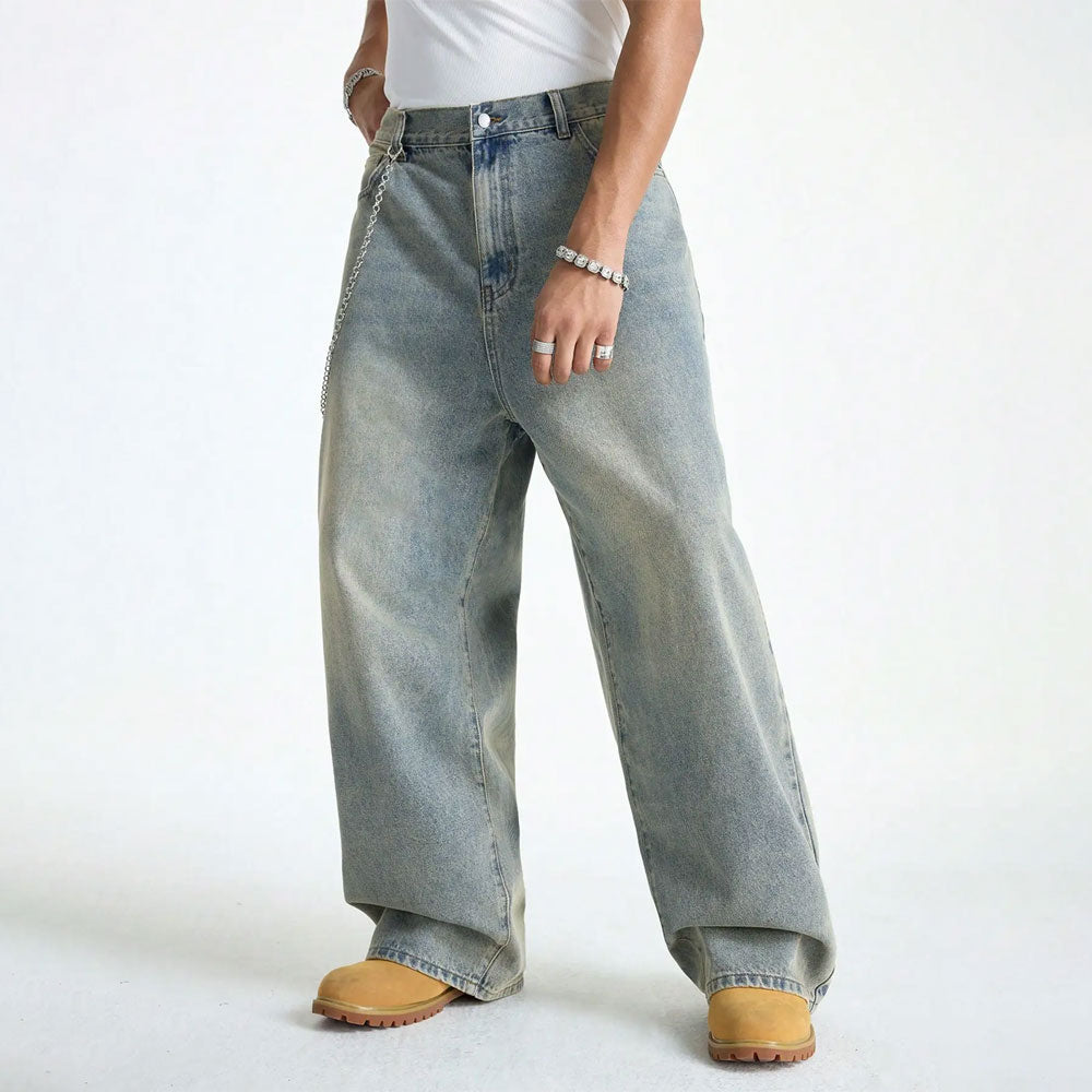 Retro-Jeans mit weiter Passform