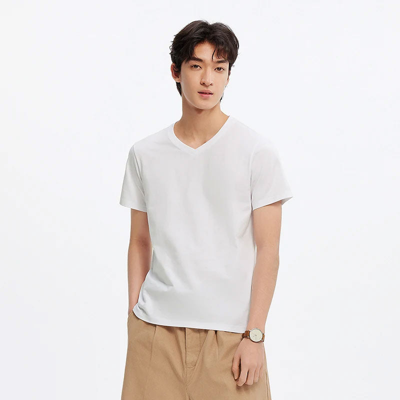 Baumwoll-T-Shirt in Slim-Fit-Passform