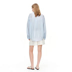Transparente Blumenbluse aus Seide