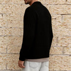 Vintage Strick Cardigan mit V Ausschnitt