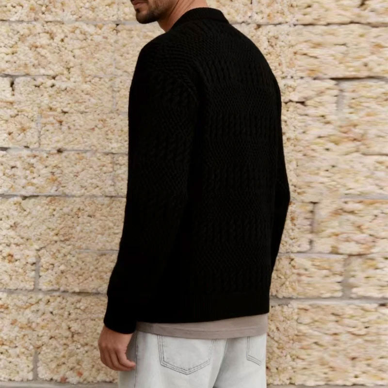 Vintage Strick Cardigan mit V Ausschnitt