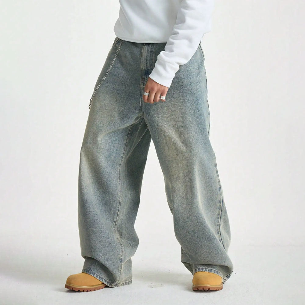 Retro-Jeans mit weiter Passform