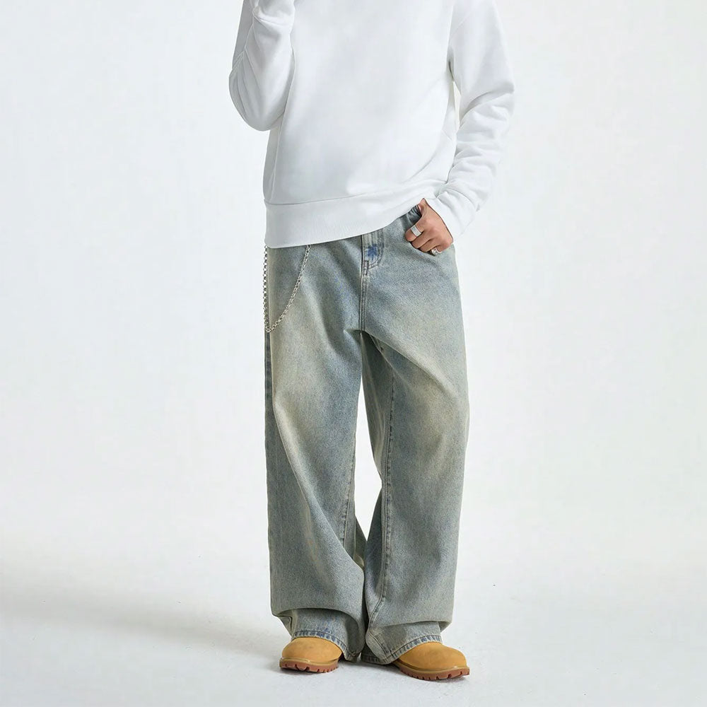 Retro-Jeans mit weiter Passform